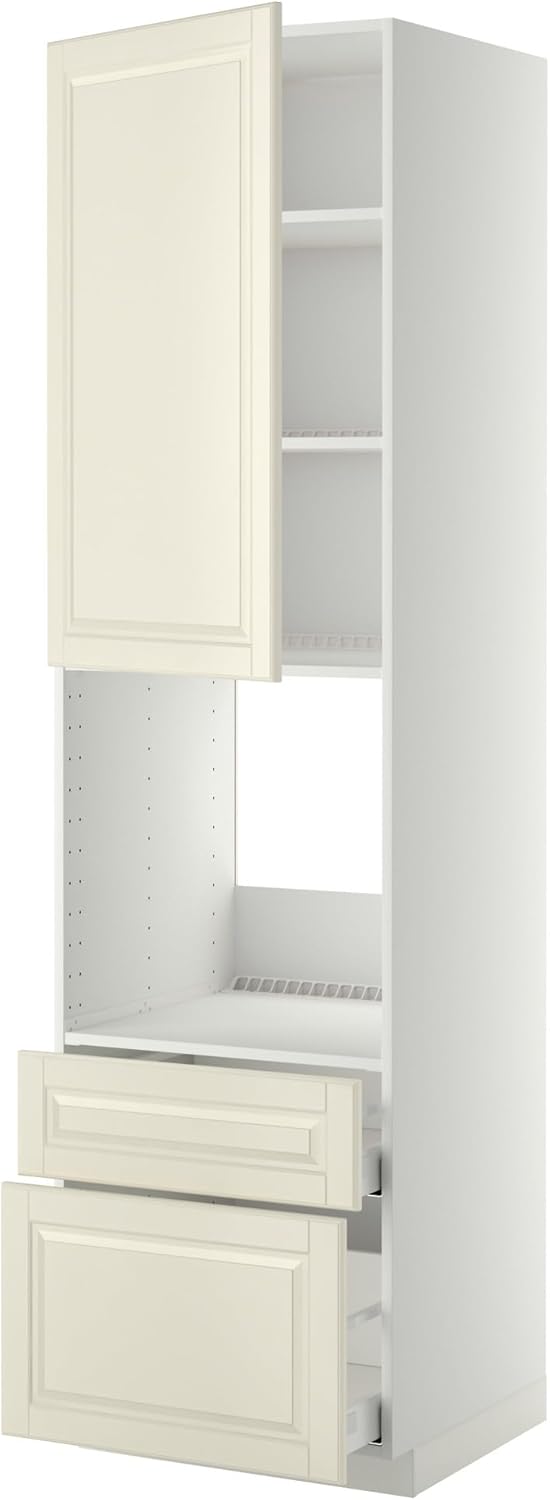 METOD/MAXIMERA High Cab f ov w dr/2 frnt/1m/1h drw, White/Bodbin Off-White, 60x60x220cm