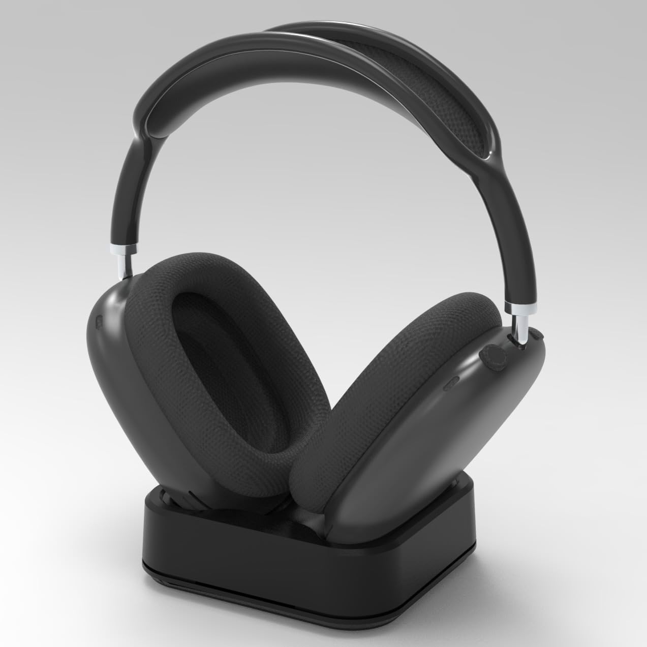 MaxDokr Charging Stand for AirPods Max, Desktop Headset Holder, Magnetic Headset Stand, Charging Base for Headphones, Designed for AirPods Max (Stealth Black)