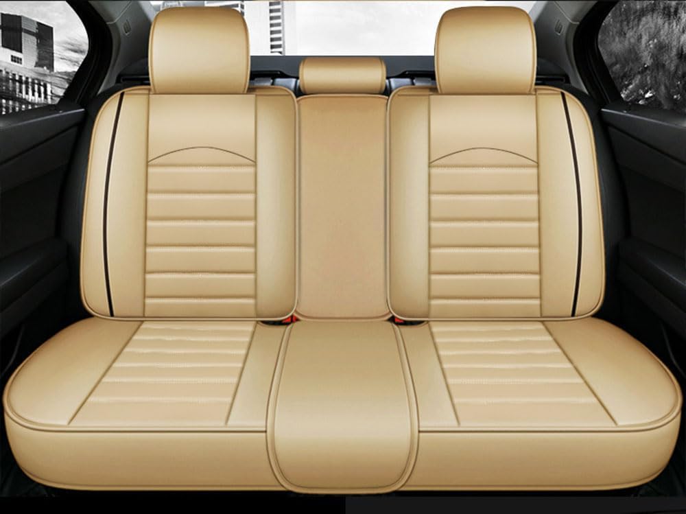 Fundas para Coches Asientos para VW Tiguan (5N) 1.Gen 2009-2011 2012-2016 Delanteros Traseros Funda Asiento Coche Protector Asiento Coche ​Asientos Accessories,Beige Style