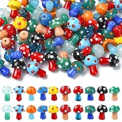 Mushroom Lampwork Beads_60 pcs