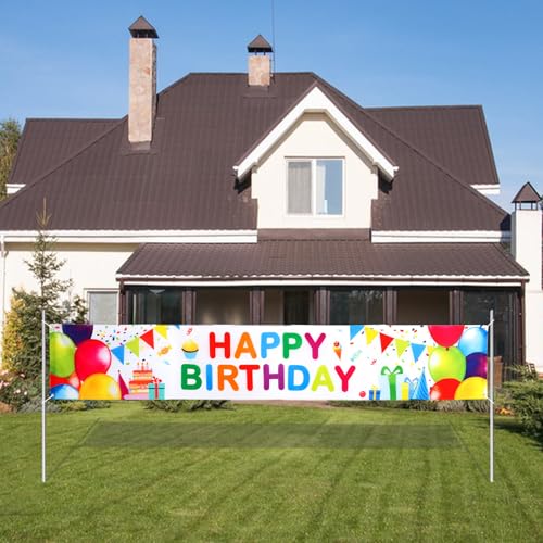 GAFATORY Happy Birthday Backdrop Banner
