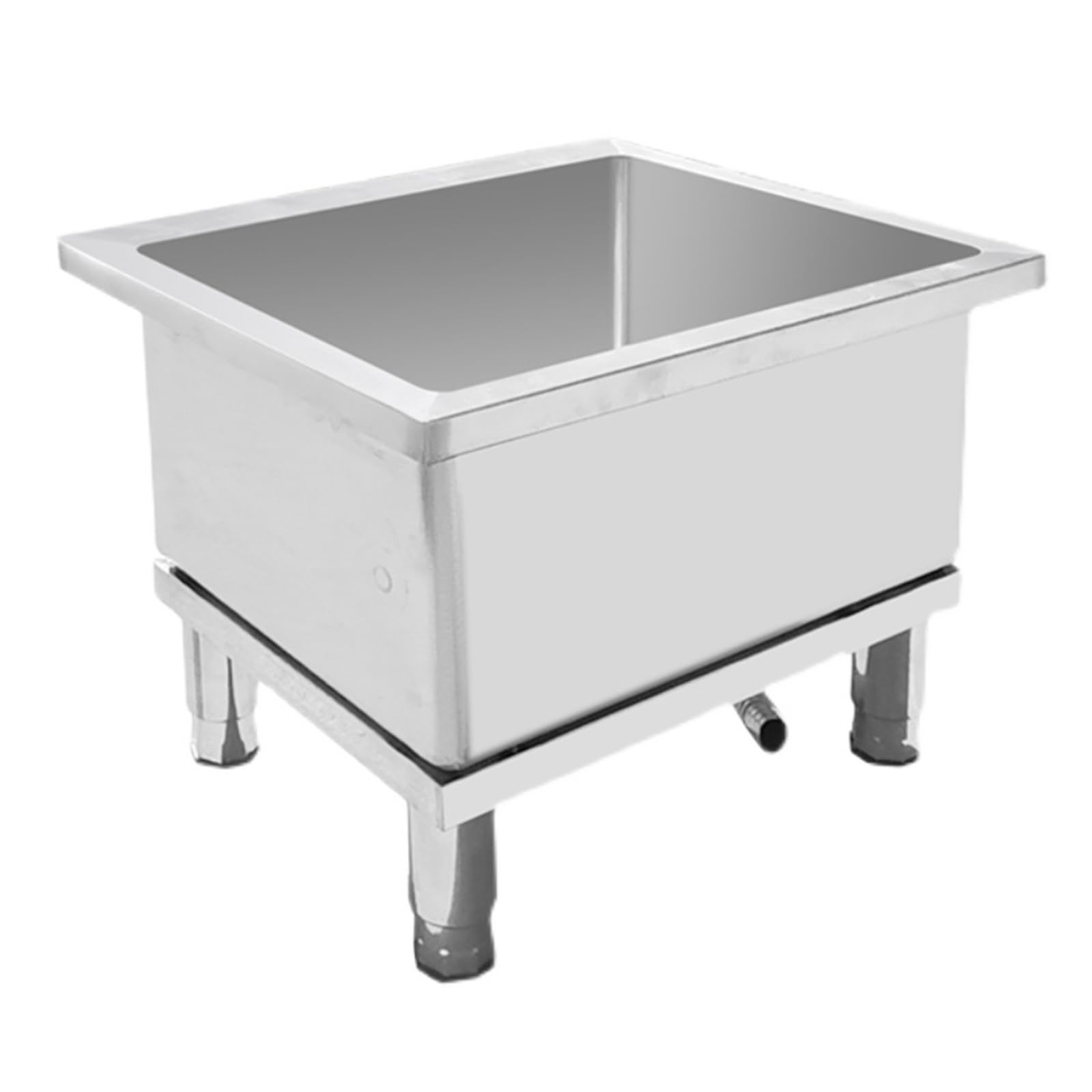 asdchZen Mop Pool Slop Sinks,Floor Mount Mop Sink, Commercial Kitchen Restaurant Sink,Stainless Steel Laundry Tub For Indoor Outdoor Garage Backyard,40x40x50cm/1 7x1 7x19.6in
