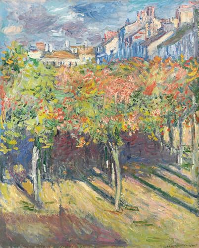 Lienzo de Monet Los tilos de Poissy, pintura mural con acabado artístico superior de 60x90 cm