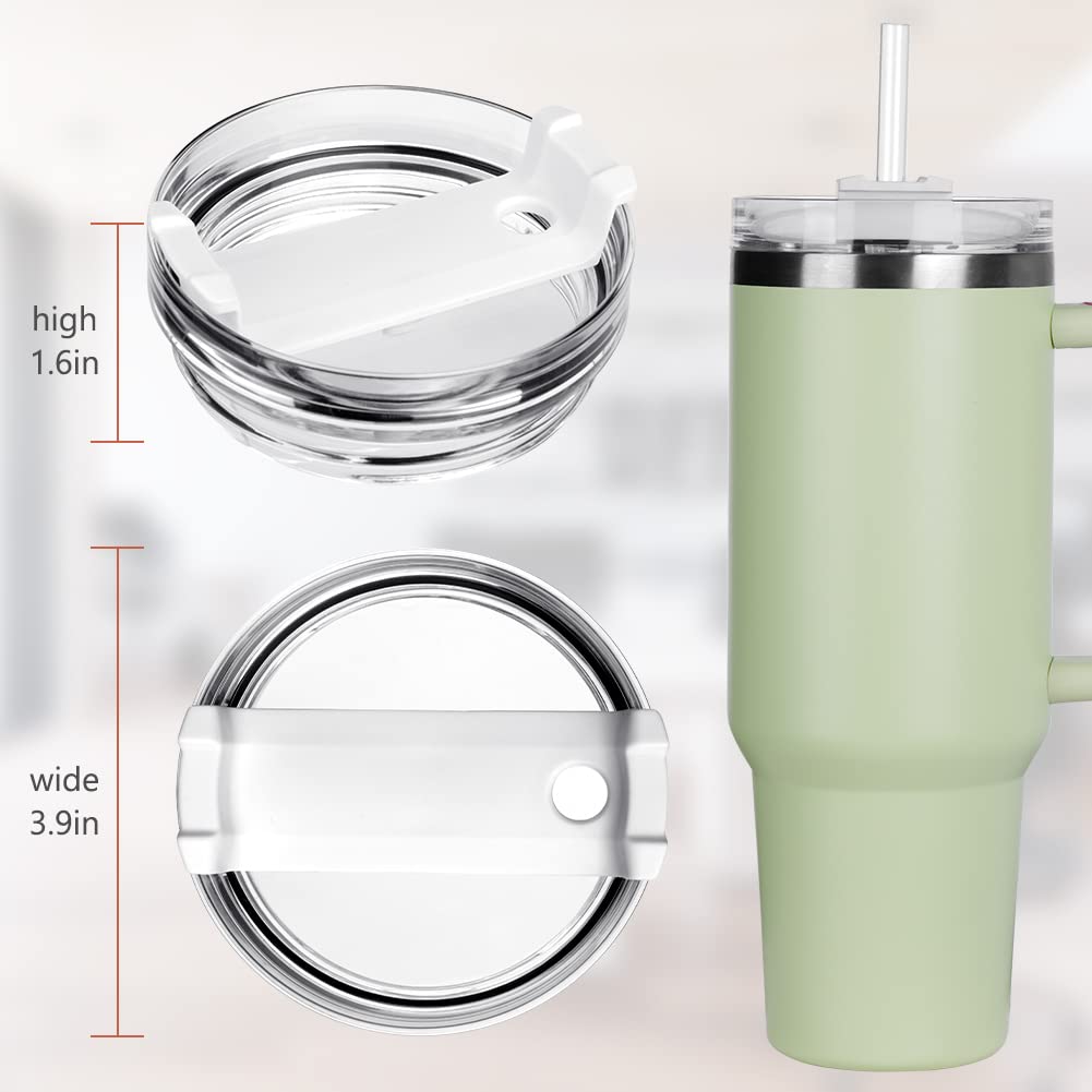 Paquete De 2 Vasos De 40 Onzas Con Tapa Abatible Con Popote Compatible Con Stanley Cup De 40 Onzas, Funda De Popote Compatible Con Stanley Cup Quencher, Accesorios Para Vasos De