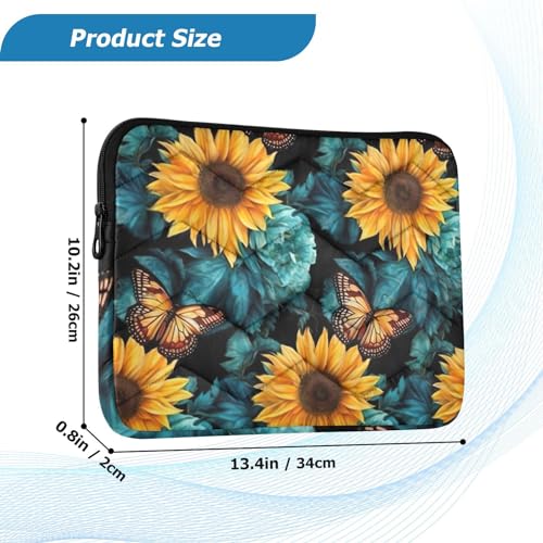 Funda para portátil de 13-14 pulgadas Butterfly Flowers miniatura 3