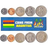 Mauritius 5 Mixed Coins | 5 Cents to 5 Rupees | Mauritian Currency Since 1987