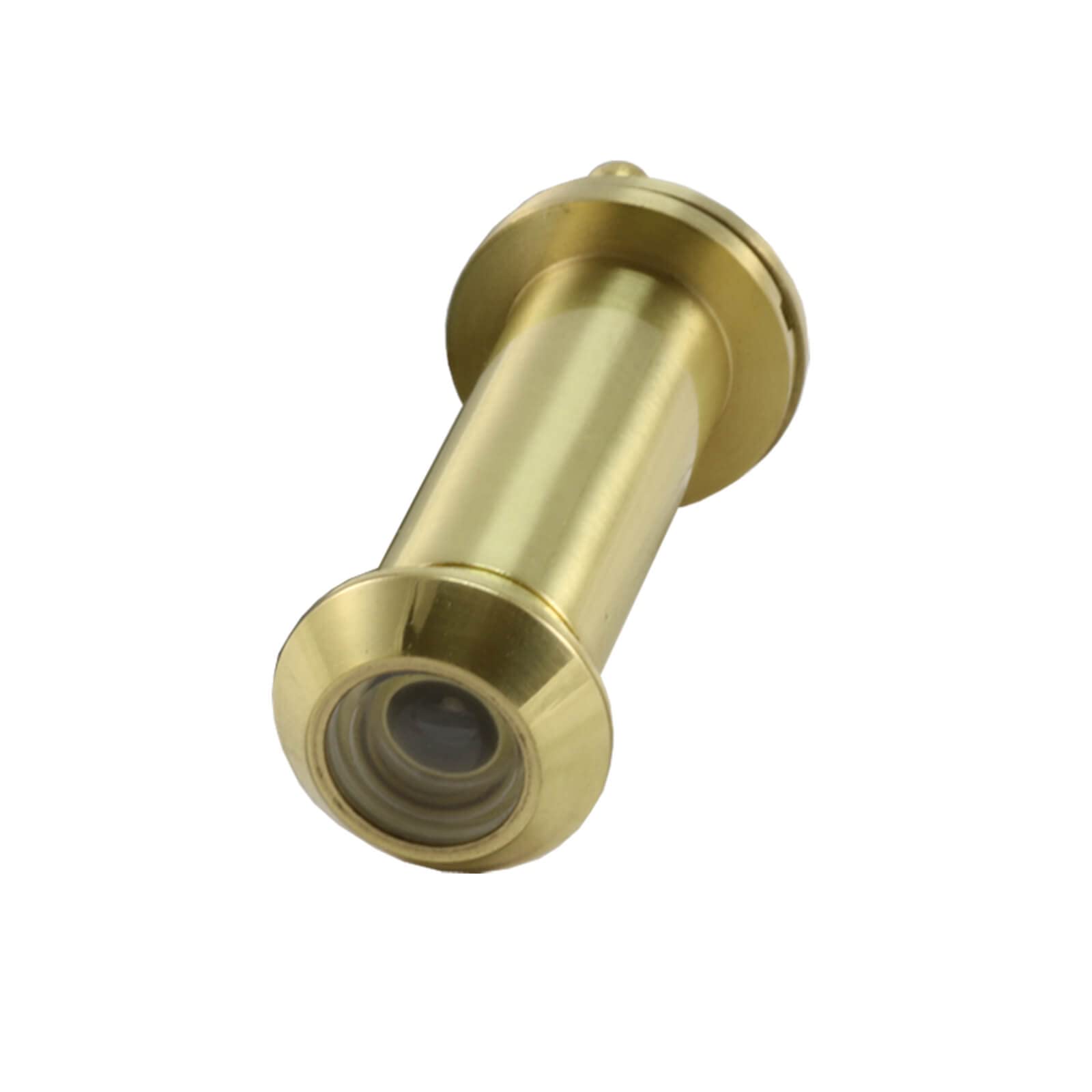 Latham's Hardware Polished Brass 160 Degree Door Viewer With Glass Lens With Privacy Cover