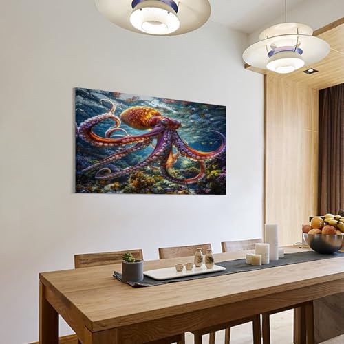 Octopus Murale Décoration Tableau Toile Durable sans Reflet - 3