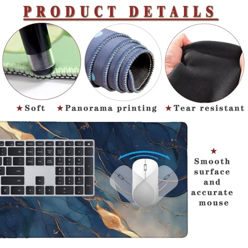 Grand épais mousepad marbre 4mm de haute densité pour setup premium
