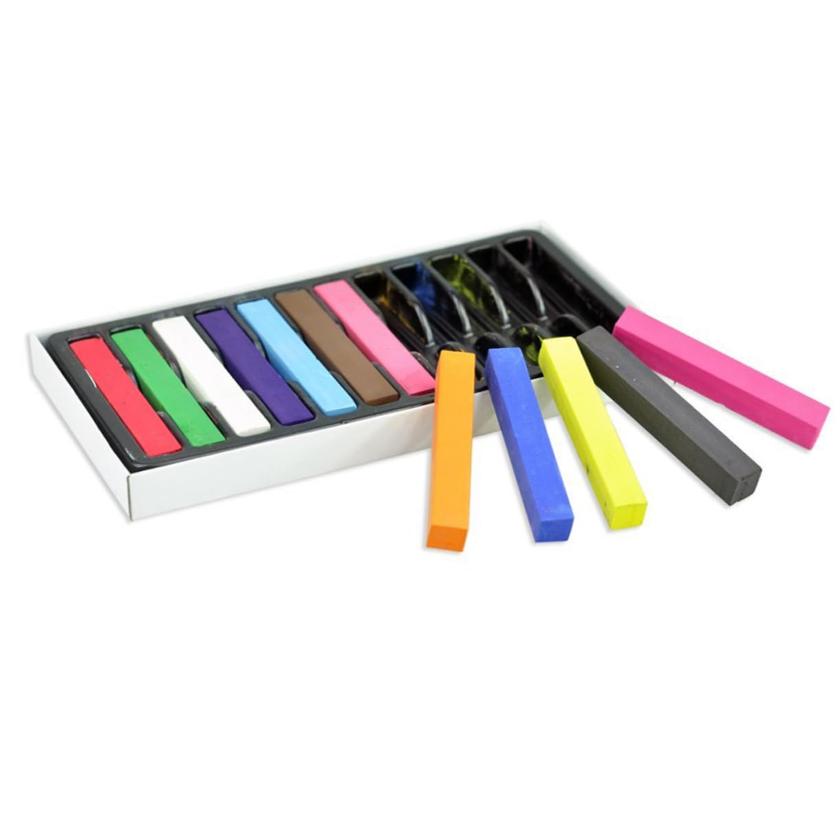 Gessetti per Chioma Temporanei 12 Colori, Kit per Tinte DIY