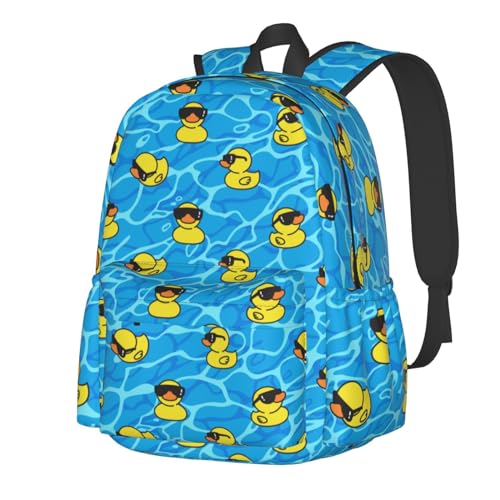 DEKIFNHG Yellow Duck Backpack Casual Sports Bookbag School Laptop Backpack for Students Boys Girls