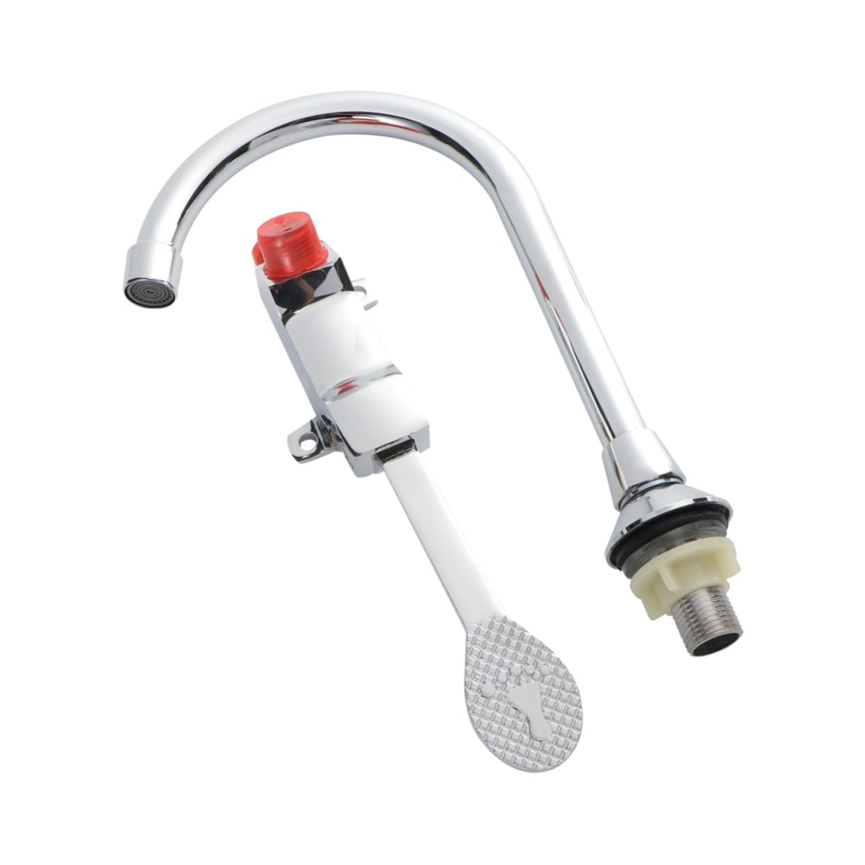 Robinet de lavabo sur pied commande pied évite tout contact manuel acier inoxydable