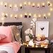 Photo Clip String Lights (16.4ft), 40 LED & Remote - Battery Powered, Warm White Fairy Lights - Gift for VSCO Teen Girl - Cute Dorm Room Decor - Hanging Polaroid Pictures as Bedroom Wall Decoration