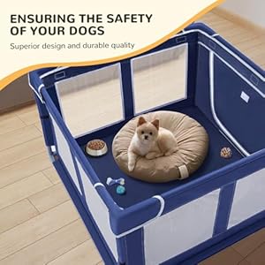 Dog playpen made of thickened stainless pipe and 600d oxford cloth 42×42 inch puppy playpen 25 inch height pet playpen for puppy and small dogs keep pets secure   cucciolini doodles