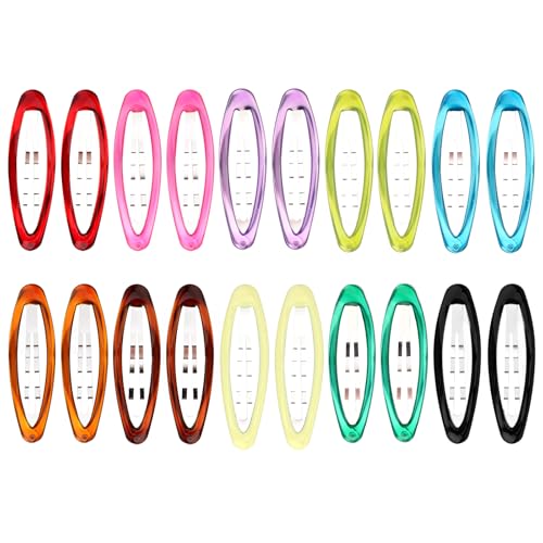 Pinzas para el cabello pequeñas ovaladas planas de metal multicolor para niñas