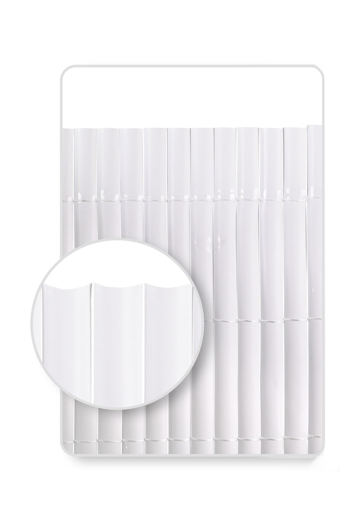 HERSIG - Cañizo Jardin Ocultacion - Cañizo PVC 1 Cara Color Blanco (2x3 m) - Malla Ocultacion Jardin Exterior - Valla PVC Exterior Resistente para Terraza Jardines - Privacidad Balcon