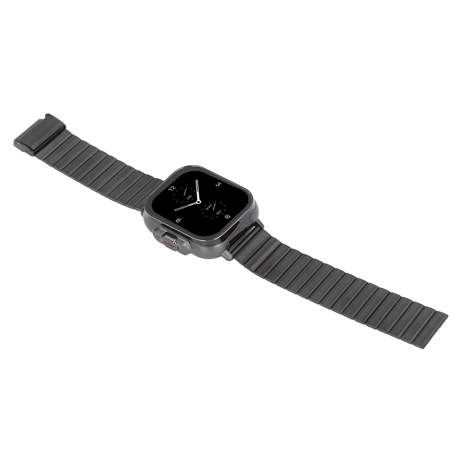 Sxhlseller Zegarek Sportowy, Bezproblemowe Połączenie Smartwatch z Uszami w Kolorze Aurykulowym, Aby otworzyć Wszystko (Czarna skorupa (czarna stal))