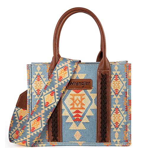 Image of Wrangler Purse Western Aztec Tote Bag Women Top Handle Handbags with Detachable Strap | Western