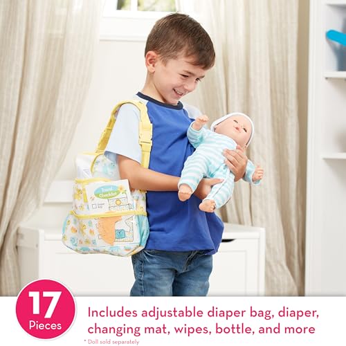 Melissa & Doug Mine to Love Travel Time Play Set for Dolls with Diaper Bag, Bottle, Sunscreen, More (17 pcs) - Baby Doll Accessories, Baby Doll Sets for Kids Ages 3+ - image 2