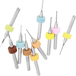 110 peças de brocas de carboneto de tungstênio de 0,11,0 mm, brocas de PCB de haste reta para impressão de PCB, metais, torno de pino