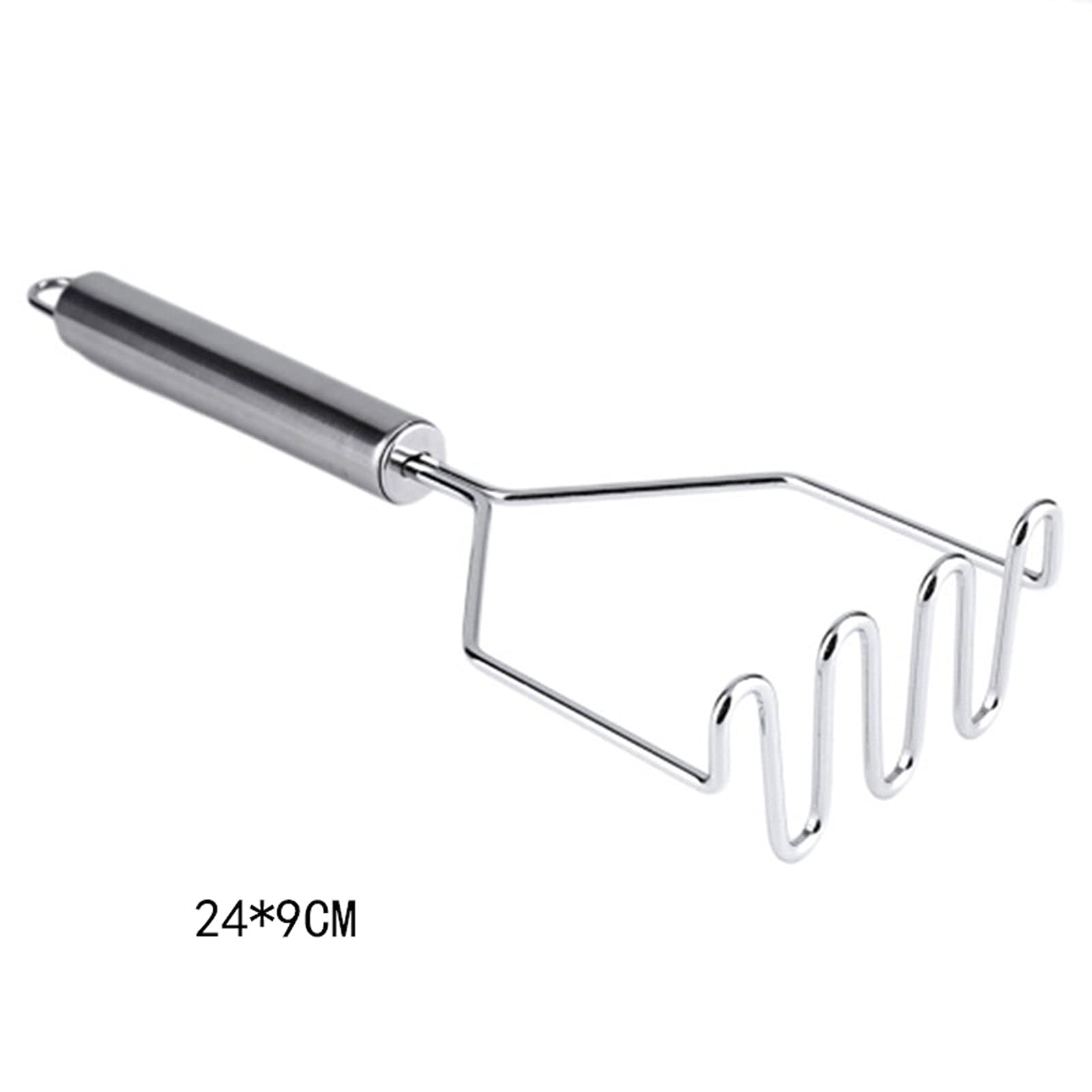 Stampfer, 1 Stück, Edelstahl, Küchenhelfer, Kartoffelstampfer, Presse, Kochwerkzeug, Kartoffelpüree, Wellendruckpresse, Küchenzubehör, Stampfer