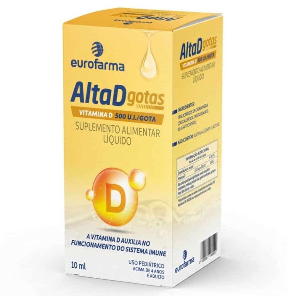 Alta D Vitamina D 500Ui/Gota 10mL em promoção! Veja a oferta e mais achadinhos de Vitaminas & Suplementos 2 Hoje é o melhor dia para comprar Alta D Vitamina D 500Ui/Gota 10mL com aquele preço maroto! Promoção! Aproveite a oferta! 2