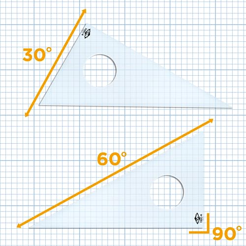 Image of ALVIN Clear Professional Acrylic Drafting Triangle 45 /90 Degrees 18 inch Model 130C-18 Multipurpose Tool for Drafting, Design, and Architecture, Great for Machining and Woodworking - 18 inches