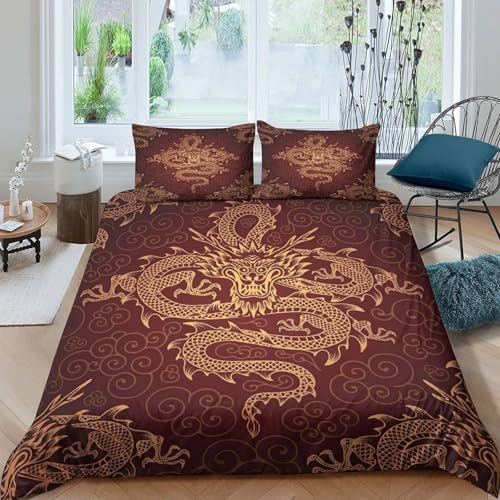 Housse de couette dragon 3D en microfibre premium hypoallergénique - 4
