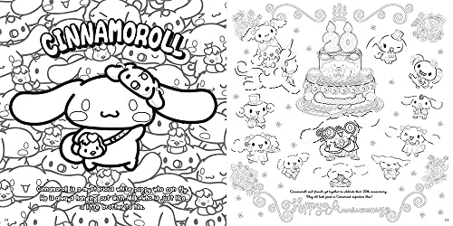 シナモロール 遊び塗り絵 ページ例