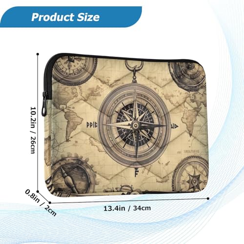 Funda para portátil 13-14 pulg resistente al agua con mapa miniatura 3