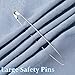 HINZIC 20 Pcs Large Jumbo Safety Pins 5 Inch Safety Pins Stainless Steel Heavy Duty Pins Silver for Laundry Blanket Upholstery Sewing Quilting Key Rings Craft Outdoor