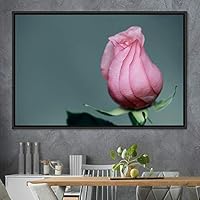 Framed Canvas Wall Art Flora Snapshot Closeup Dark Expressive Farmhouse/Country Floral Multicolor Photography Realism Single - 16x24 inches