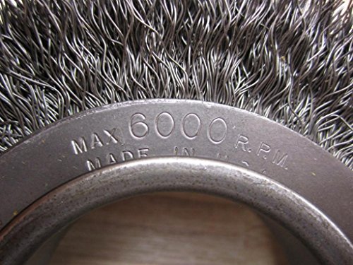 Image of Weiler 03010 4-1 /2 inch Wide Face Crimped Wire Wheel, .0118 inch Steel Fill, 2 inch Arbor Hole, Made in The USA