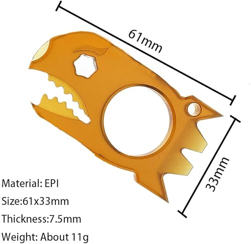 Miniatura 2 de EDC - Barra de palanca con abridor de botellas, llave de titanio Prybar multiherramienta, llavero multiherramienta, palanca de bolsillo para acampar