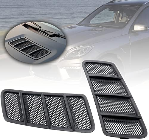 MOFANS Front Hood Air Vents Cover Fit for Mercedes Benz W166 GL ML-Class 2012 2013 2014 2015, Hood Vent Grille Replace for 1668800105 1668800205