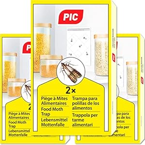 PIC levensmiddelen-mottenval – 6 stuks – middel ter bescherming tegen motten in de keuken of voorraadruimtes – mogelijke verzending naar Oostenrijk
