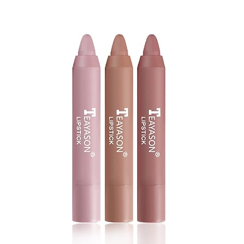 Juego de 3 lápices labiales color nude, mate, impermeable, de larga duración, antiadherente, terciopelo brillante, tinte de labios profesional,