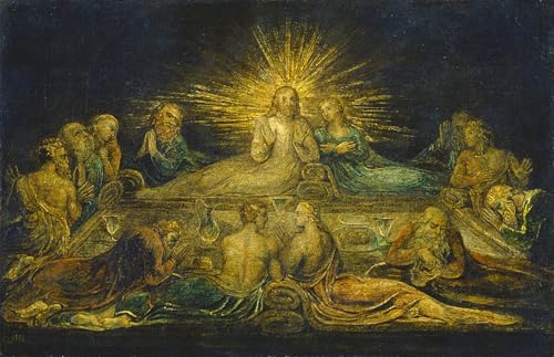 La Cène de William Blake affiche art impression sur toile 60x90cm