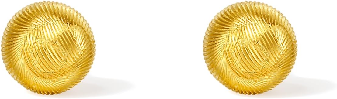 24K Solid Gold Studs 3mm Ball Stud Earrings Simple Shiny Round Real Gold Bead Earring Small Dainty Timeless Daily Jewelry for Women Men Mom Daughter Birthday A0914002