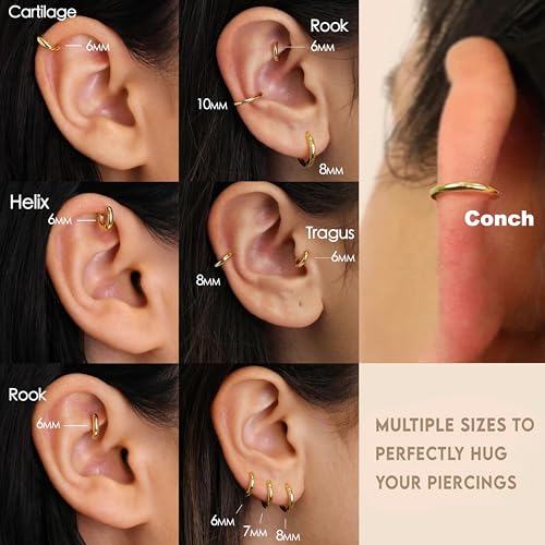 christmas earrings small gold huggie hoop earrings set for women men hypoallergenic 14k plated stack cartilage earrings multiple piercing lightweight mini thin cute dainty trendy jewelry set christmas gifts for women