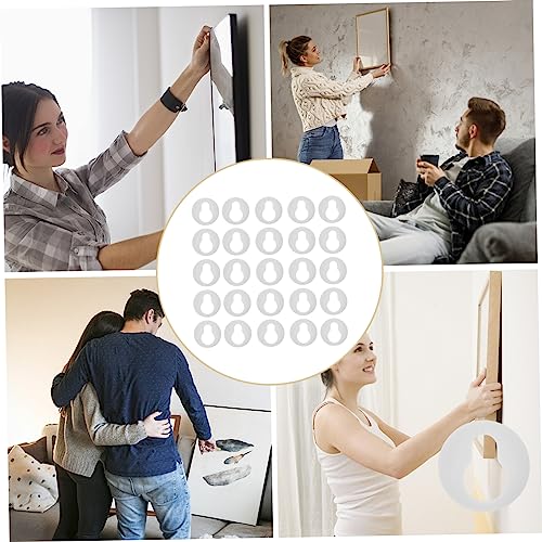 Image of Mipcase 200pcs Keyhole Hangers for Picture Frames Round Frame Brackets Easy to Install Wall Art Hanging Hardware for Living Room Bedroom Kitchen and Bathroom