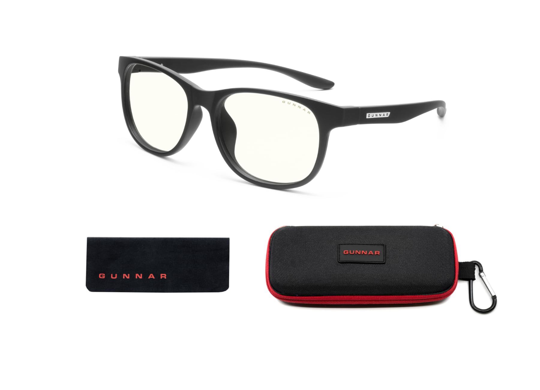 Gunnar occhiali videogiochi e computer | Rush Kids (age 12+) | Colore del Cornice: Onyx, Tinta de Lenti: Clear (Blocca 35% luce blu e 100% UV luce) | luce blu bloccanti | lente brevettata