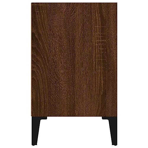 Table de chevet chêne marron pour optimiser le rangement du lit - 7