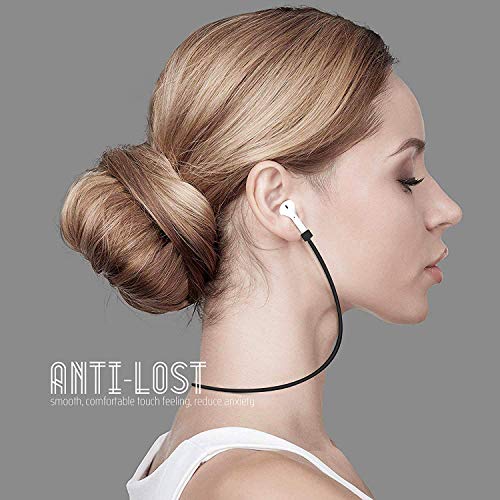 VSuRing AirPods Pro 3 用 イヤホン ストラップ マグネット シリコン AirPods Pro2/1 AirPods 3/2/1対応 エアポッズ ネックストラップ 落下防止 紛失防止 収納便利 スポーツ最適 アップル ワイヤレス イヤホン対応（ブラック）