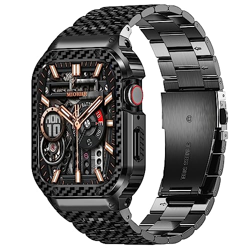 Image of MioHHR Stainless Steel Band and Case Compatible with Apple Watch 38 /40 /41mm