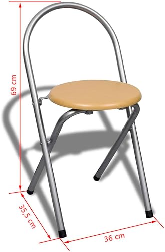 Miniatura 9 de Juego de barra de desayuno plegable con 2 sillas que ahorran espacio de acero y MDF Bistró juego de mesa para espacios pequeños, cocina,