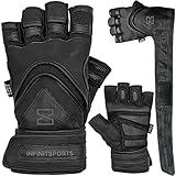 Infinitsports® - Fitness Handschuhe, Trainingshandschuhe Herren/Sporthandschuhe/Fitnesshandschuhe Mann/Sport Handschuhe mit Handgelenkschutz (L)