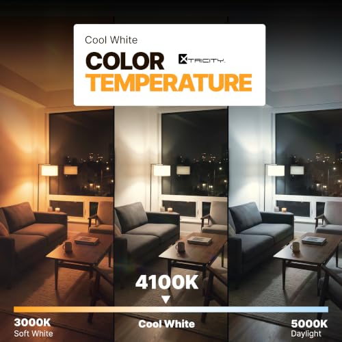 Image of Xtricity Compact Fluorescent Light Bulbs T2 Spiral, E26 Base, 23W (100W Equivalent), 4100k Cool White, 1520 Lumens, CFL, 120V - UL Listed, (6 Pack)