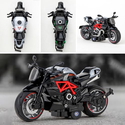 Image of Zest 4 Toyz Bike Toy for Kids Toy Motorcycle Bike 1:14 Miniature Collectible Pull Back Action Realistic Design Bikes for Adults and Kids 6-12 Years - (Random Design) Pack of 1