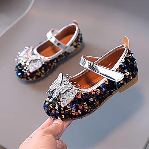 Summer Autumn Fashion Cute Girls Casual Shoes Colorful Sequins Shiny Rhinestone Bow Flat Bottom Toddler Girls Booties4